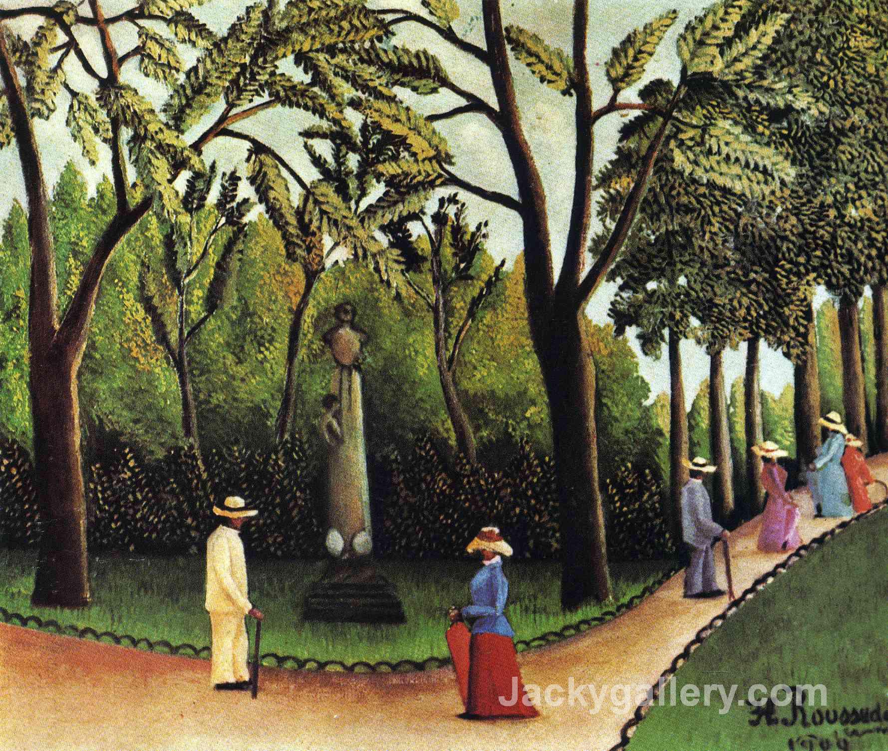 The Monument to Chopin in the Luxembourg Gardens by Henri Rousseau paintings reproduction